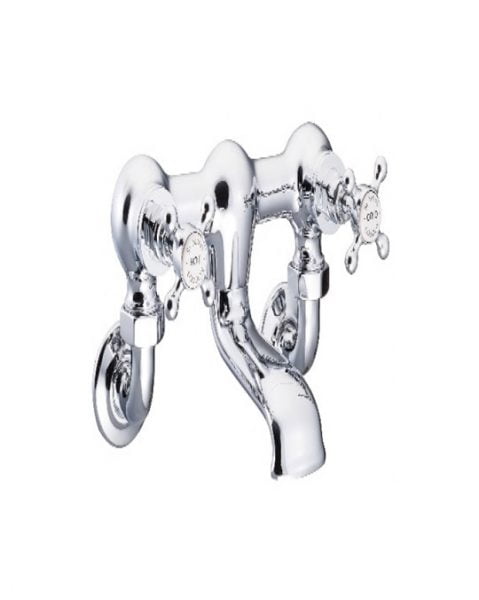 St James London Cross Top Wall Mounted Bath Filler SJ340CPLHSD