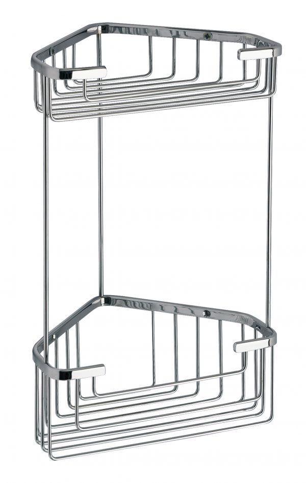 Gedy Double Corner Deep Shower Basket Chrome 2482-13-0