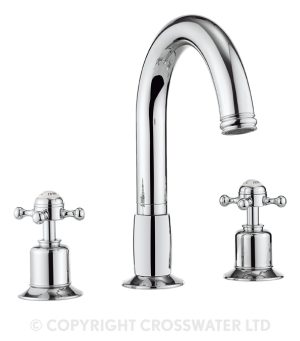 Crosswater Belgravia Crosshead 3 hole bath set BL330DC