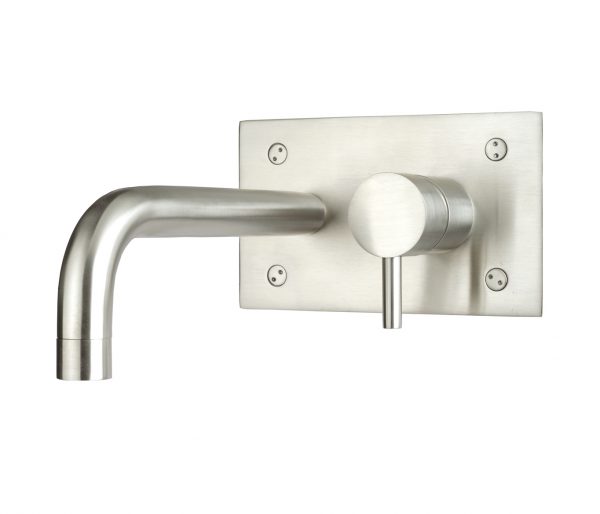 JTP Inox Stainless Steel Wall Mounted Basin Mixer Tap
