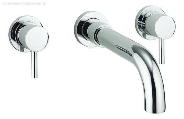 MBFU430W Adora Fusion 3 Hole Wall Mounted Basin Mixer