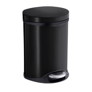 Smedbo 6 Litre Black Bathroom Pedal Bin FK665-0