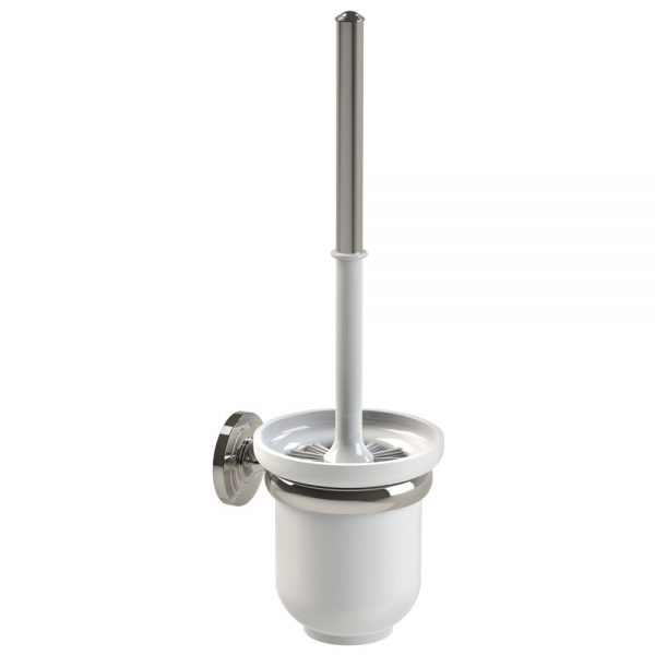 Miller Oslo Wall Mounted Polished Nickel Toilet Brush Set