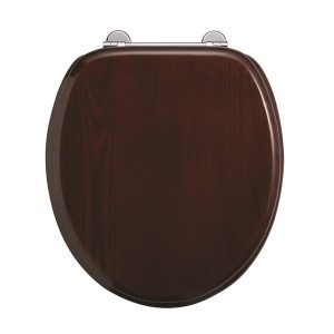 Burlington Wooden Mahogany Standard Close Toilet Seat -0