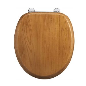 Burlington Wooden Oak Standard Toilet Seat 110.S11-0