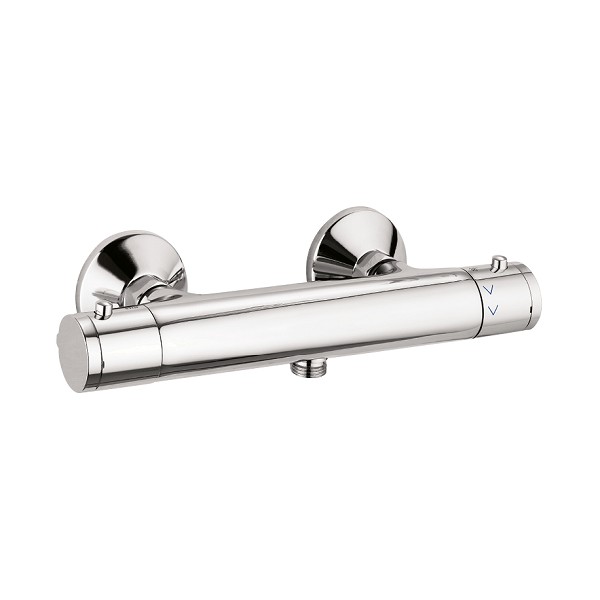 thumbnail image 2 of Nes Home Traditional Chrome Thermostatic Shower Valve – Exposed Wall Mount, Bathroom Bronze Base 2 of 5