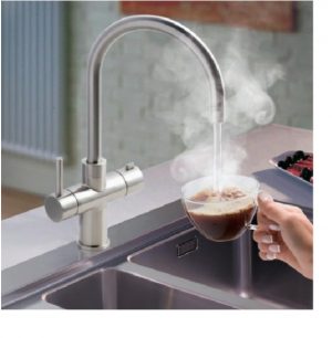 Stainless Steel kitchen tap with instant hot water