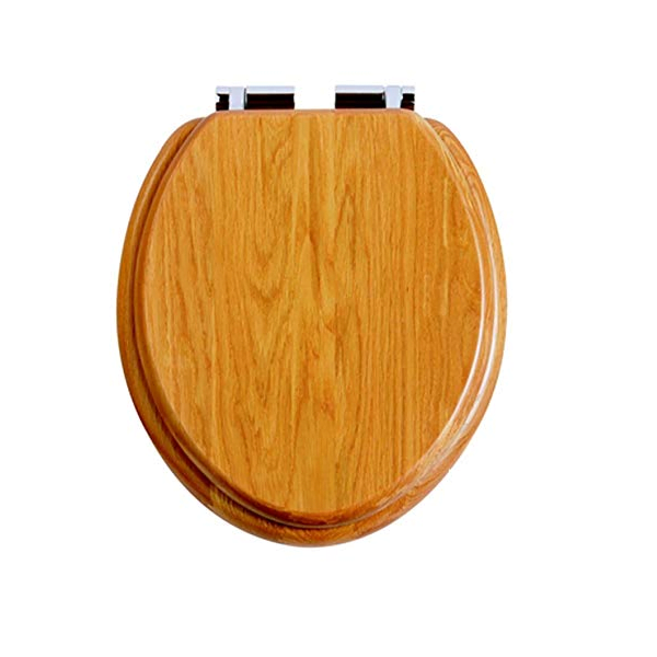 Heritage Traditional Dove Grey Soft Closing Chrome Hinge Toilet Seat