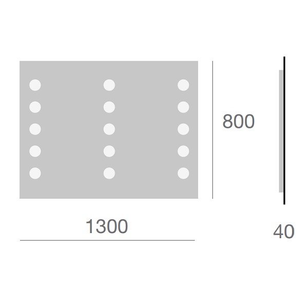 no code movie star 130 led bathroom mirror tech spec