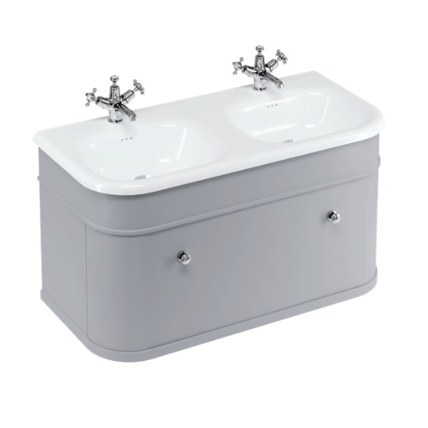 Chalfont 100cm Double Drawer Unit in Classic Grey by Burlington