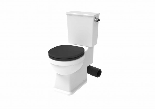 Saneux Sofia Close Coupled Right Hand Soil Exit Pan - Wels Approved - Rimless SOCC02.R