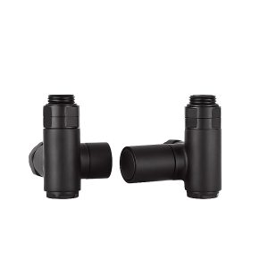 JTP Matt Black Dual Fuel Angled Rad Valves (DFRVMB)