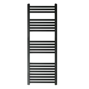 VOS Matt Black 1200x400mm Heated Towel Rail (VOS1204MB)
