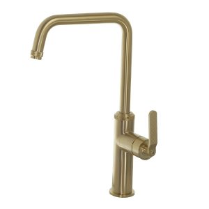 Deco Brushed Brass Single